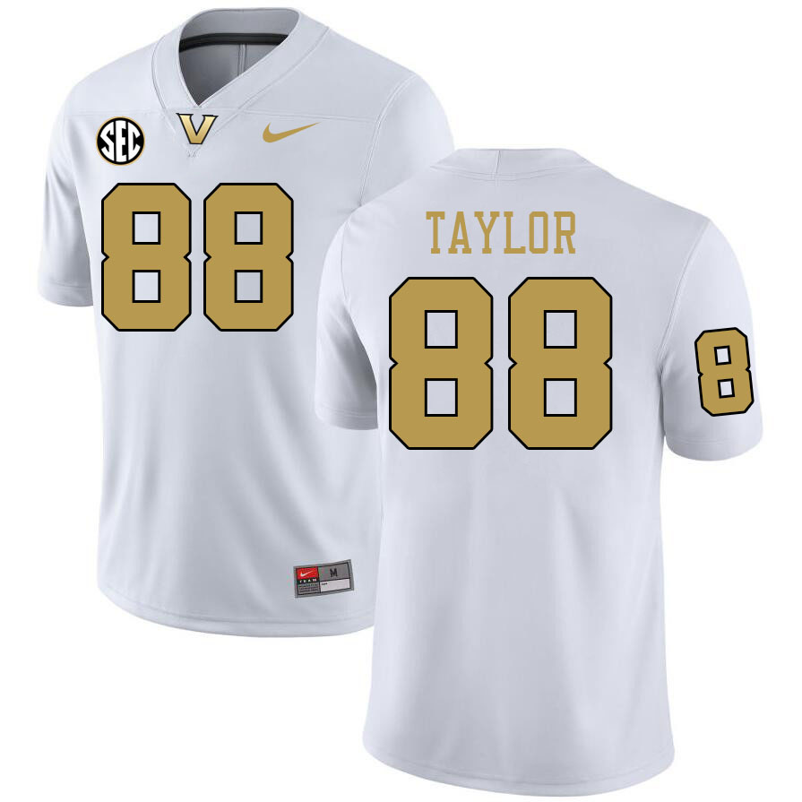 Vanderbilt Commodores #88 Brock Taylor College Football Jerseys 2024 Uniforms Stitched-White